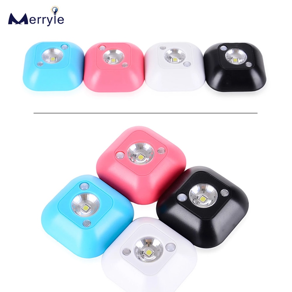 LED Motion Sensor Night Light PIR Magnetic Infrared Emergency Bulb Mini Smart Body Wireless Wall Lamp Modern Home Cabinet Stairs