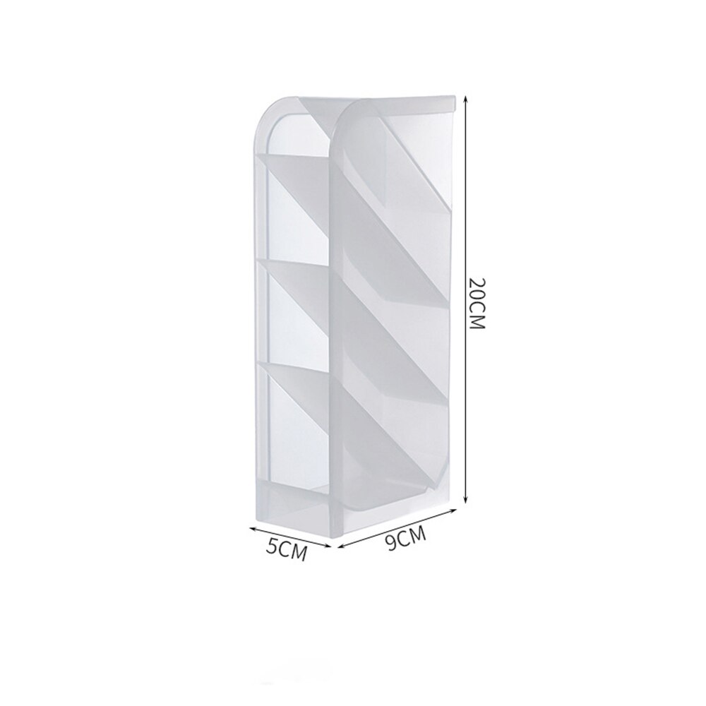 Kawaii Large Capacity Desk Pen Holder Storage Box Desktop Organizer Stand Case Office School Stationery Supply: White-M