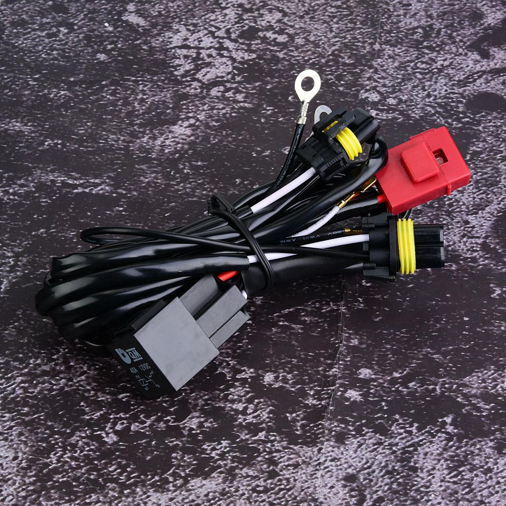 Kit de conversión de motocicleta eléctrica arnés de 100W para coche, adaptador de cable de relé, Kit de conversión de lámpara antiniebla DE TRABAJO, accesorios ev