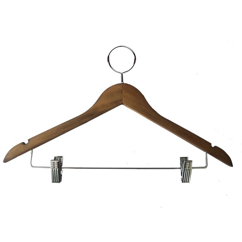Hotel Anti-theft High-grade Solid Wood Coat Hanger Male And Female Children&#39;s Wear Non-slip Wooden Clothes Hanger Hanging: 4
