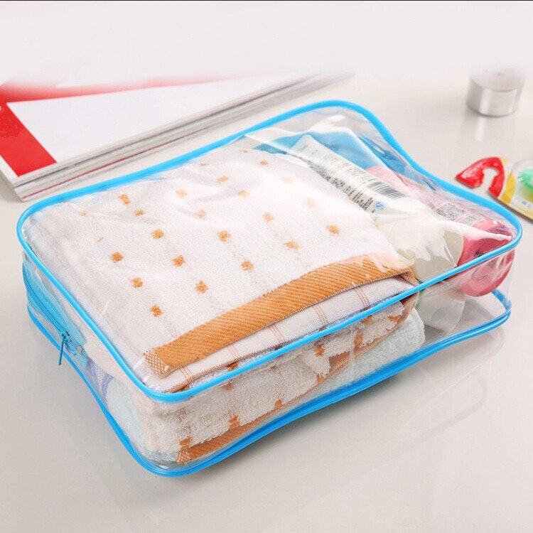 eTya Women Clear PVC Luggage Organizer Packing Waterproof Clothes Cosmetic Makeup Bag Toiletry Wash Case Travel Accessories