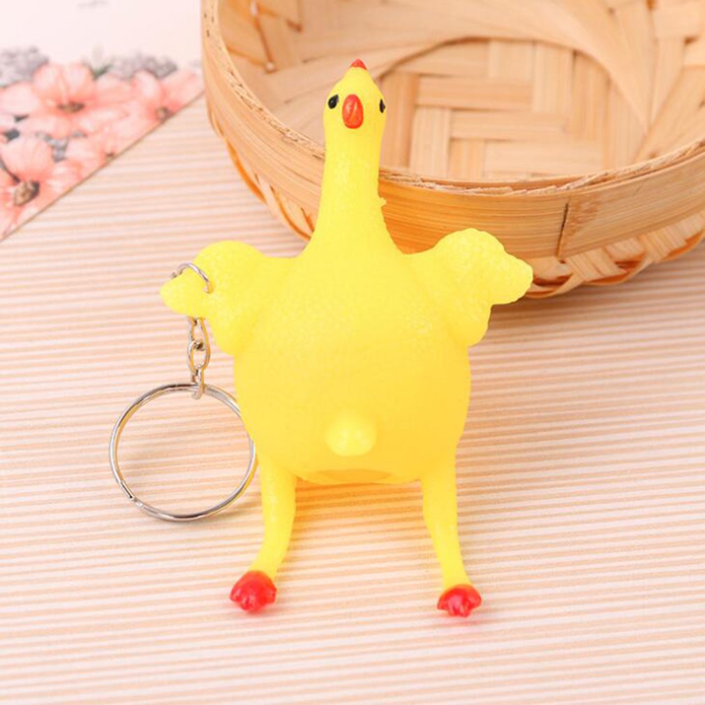 Toys Funny Venting Chicken Keychain Smashing Chicken Spoofing Laying Hens Decompression