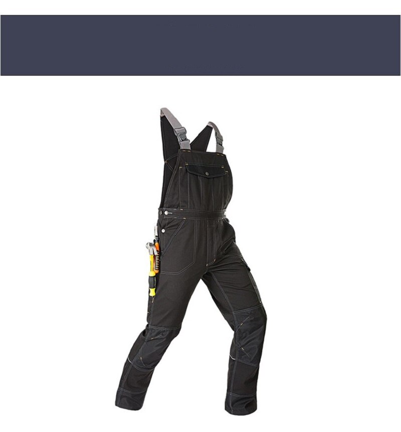 Monos con correa de trabajo, uniforme de trabajo, pantalones de electricista resistentes al desgaste, multibolsillo, función de reparación mecánica, sueltos y fuertes