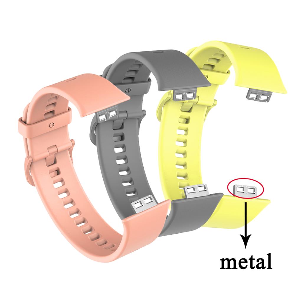 Pulseira de substituição para huawei relógio ajuste banda para huawei ajuste pulseira silicone TIA-B09 acessórios relógio inteligente cinto loop