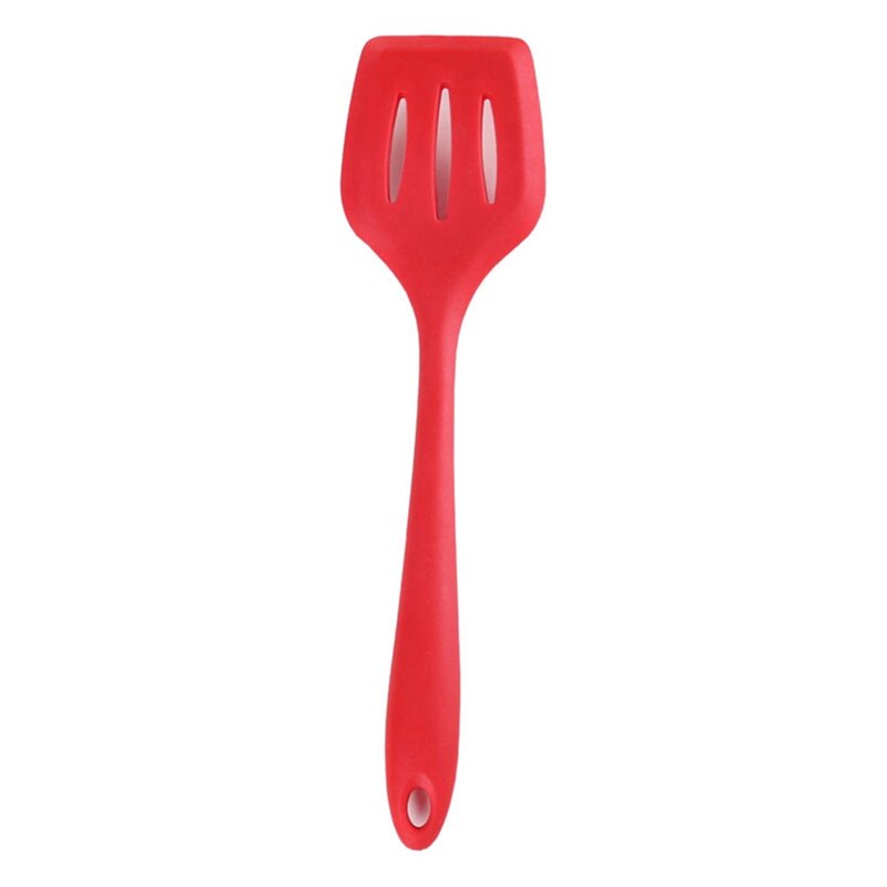 Kitchen Utensil Set Silicone Spoon Baking Cooking Tools Non-stick Cookware High Temperature Resistance Spoon Leak Shovel: D