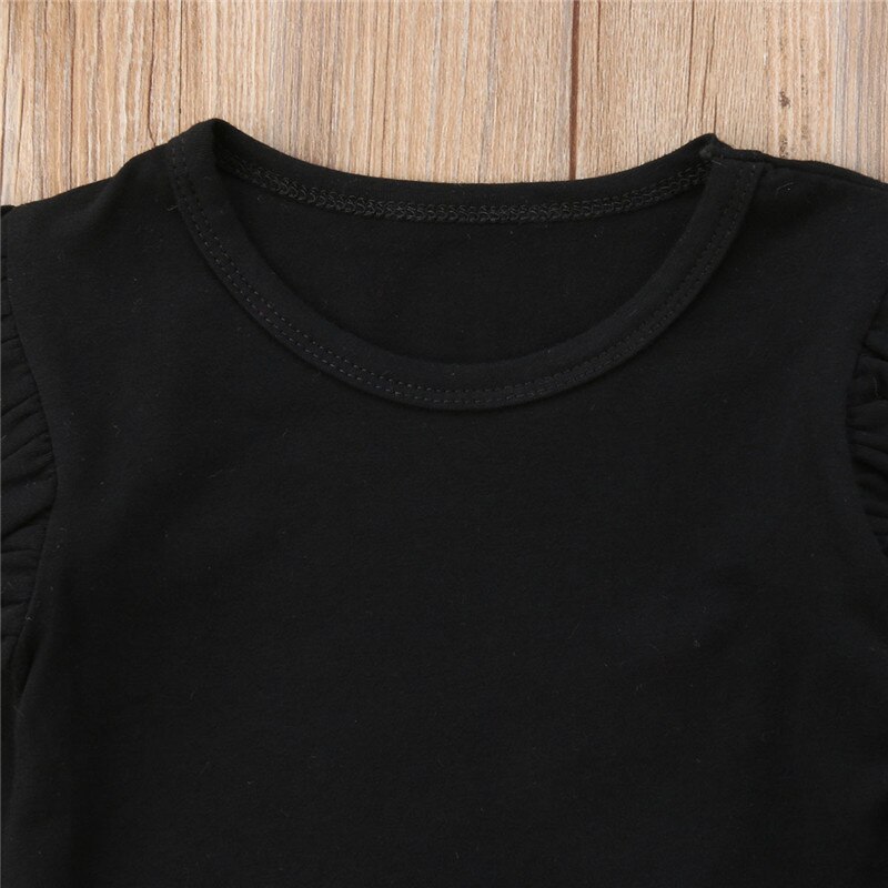 PUDCOCO Mode Peuter Meisje Katoenen Lange Mouwen casual T-shirts Tops Ruche Tee Herfst Outfit 1-5 T