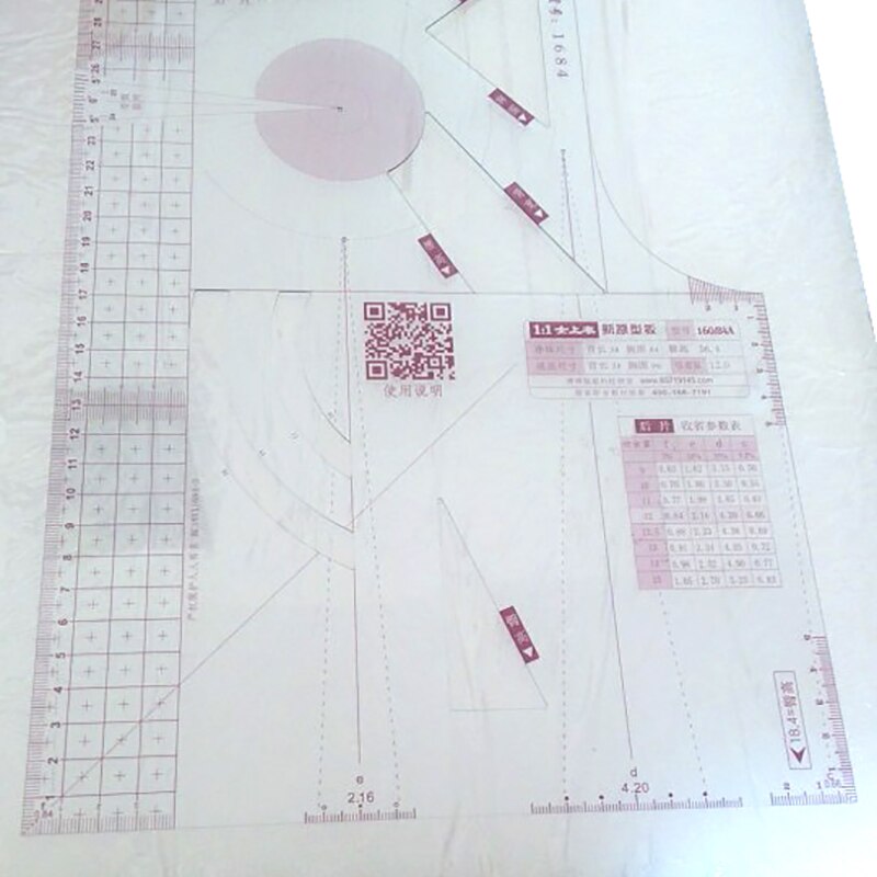 1:1 stoffen liniaal snijmal school student onderwijskleding tekening sjabloon kledingstuk prototype liniaal