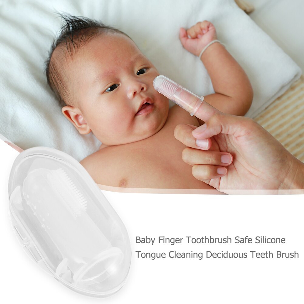 Finger Toothbrush For Kid Imported Food Grade Safe Silicone Tongue Teeth Cleaning Deciduous Teeth Brush Care Tool Mouth Products