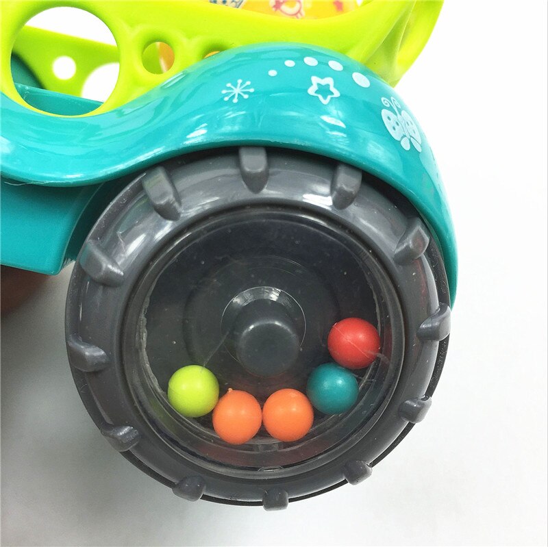 Newest Inertial Car With Bells Baby Rattle Safety Teether 2 Colors Children Birthday Toy