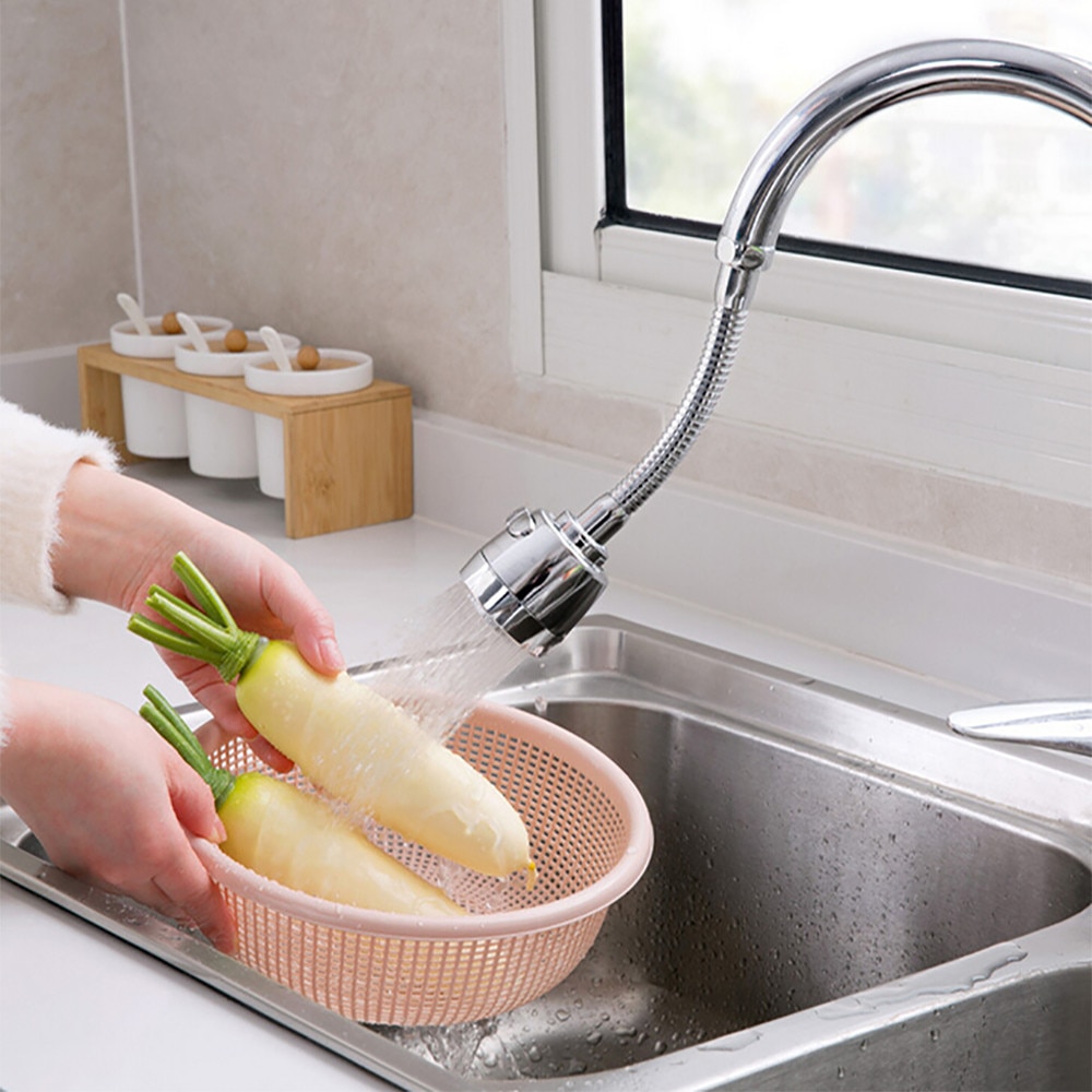 Flexible Stainless steel Faucet Sprayer Turbo Flex 360 Sink Faucet Sprayer Jet Rotatable clean tableware vegetables durable: B