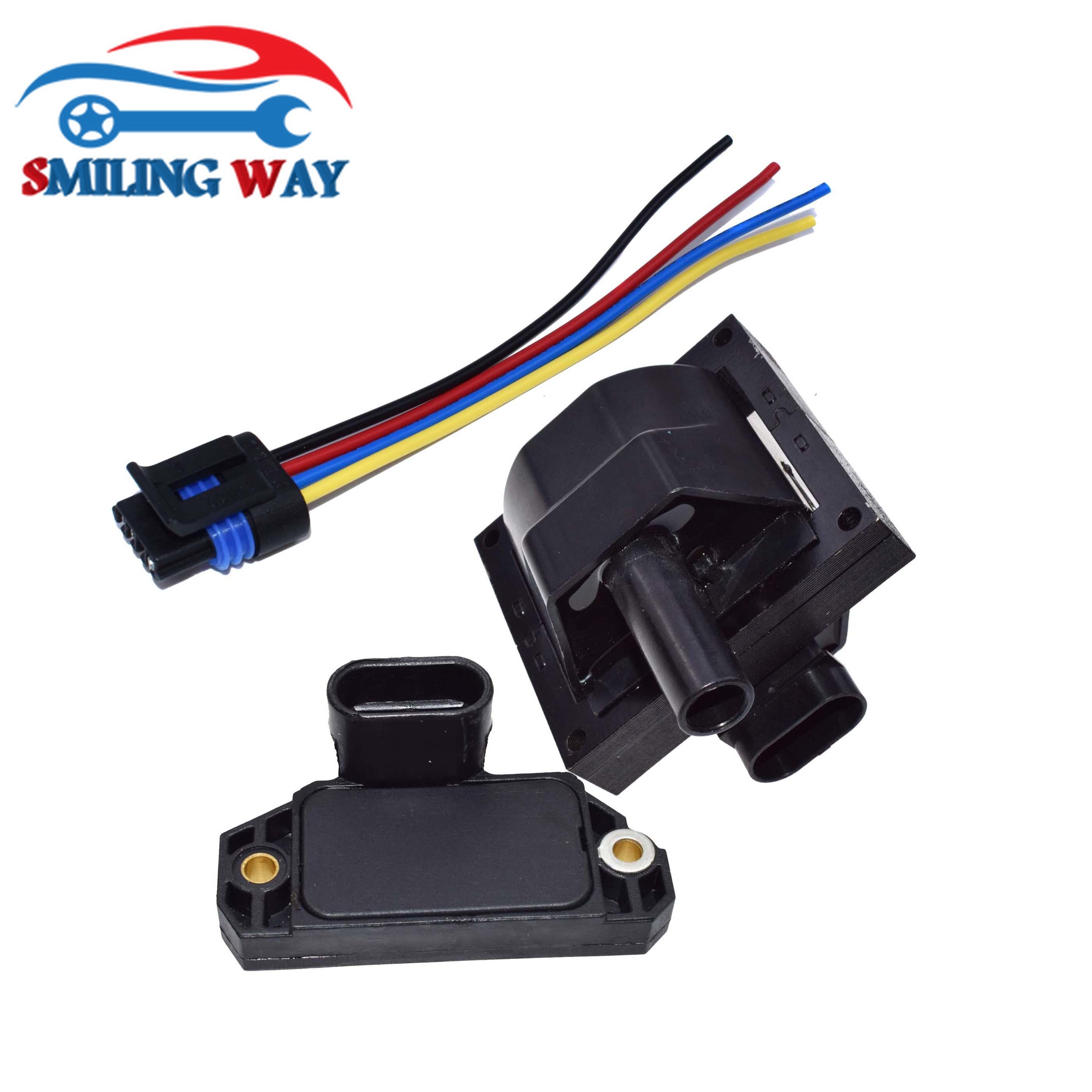 Ignition Control Module &amp; Coil Pack + Connector Plug Voor Gmc Buick Cadillac Chevrolet Pontiac 4.3L 5.7L 5.0L 7.4L LX381 DR178