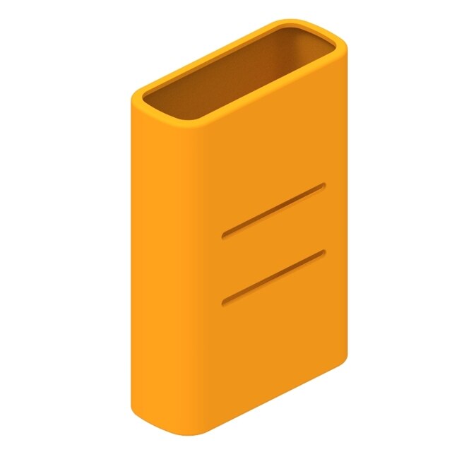 Soft silicon case for Xiaomi Power Bank 10000mAh PB1022ZM Pocket Version Mini 3 out 2 in Powerbank 10000 Portable Charger case: Orange