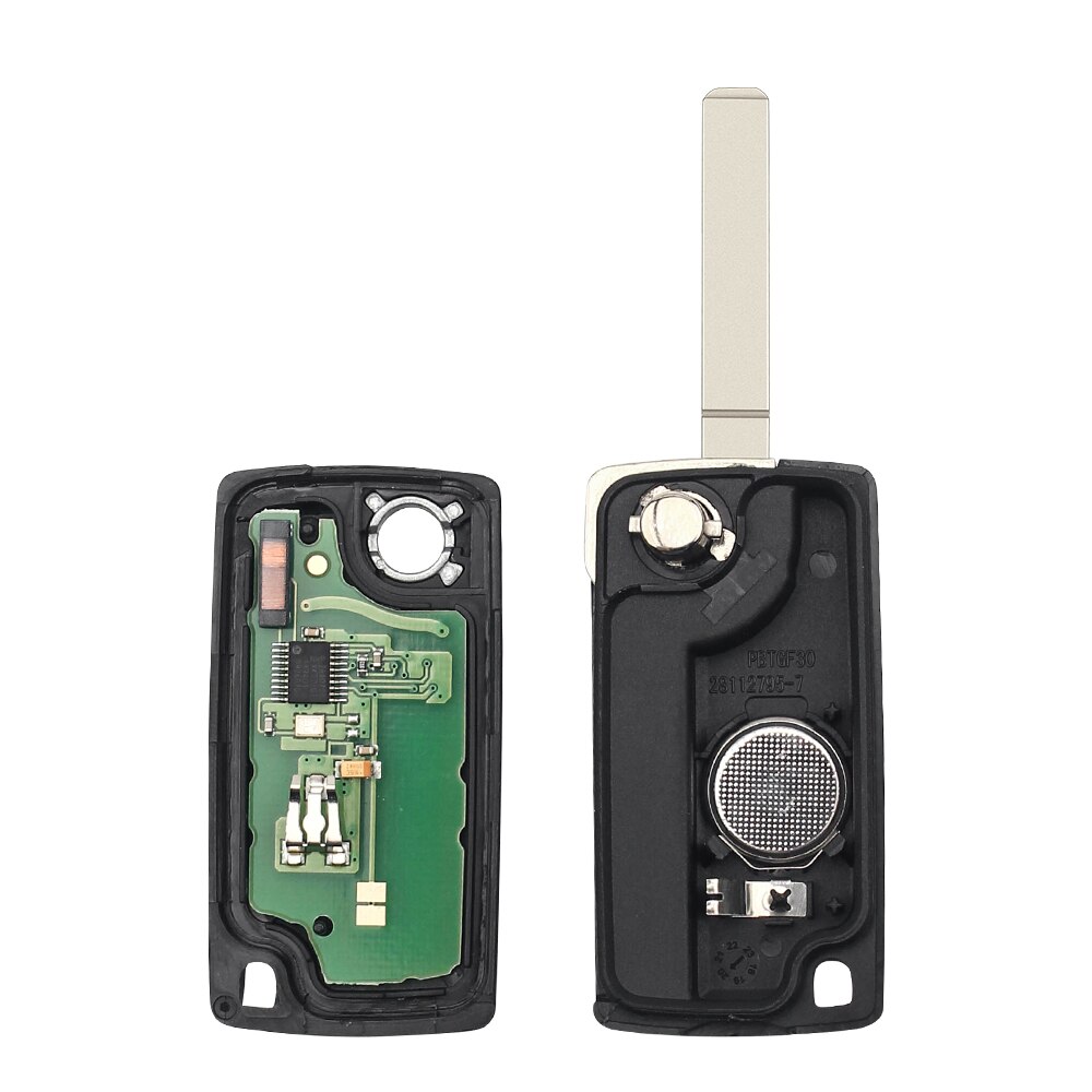 Keyyou VA2 Blade 433Mhz ID46 Vragen/Fsk 2 Knoppen CE0536 Autosleutel Voor Peugeot 207 307 407 208 308 408 607 Partner Afstandsbediening Sleutel