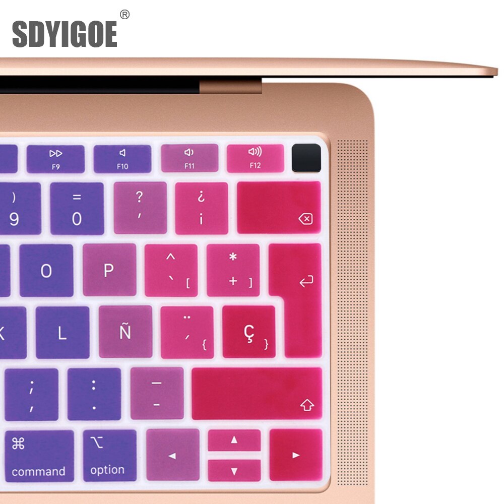 EU-Geben Sie Spanisch oder Chile Tastatur fallen Schutz für macbook Luft 13 tastatur abdeckung spanisch Modell A1932 Silikon schutzhülle Film