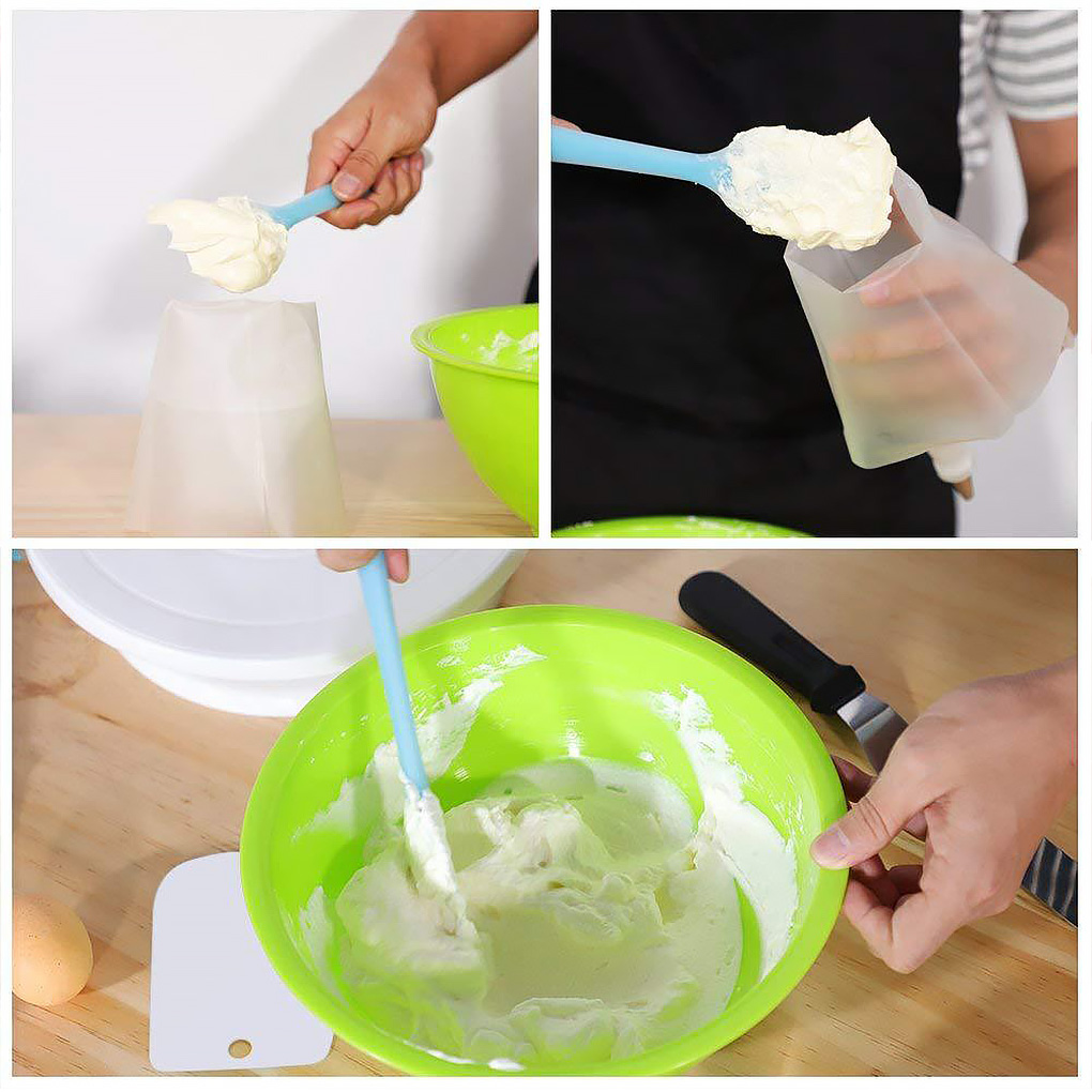 52 Pcs Cake Turntable Set Cake Decorating Dessert Baking Tools Pastry Tube Decors Bakeware Kitchen for Chocolate Pancake