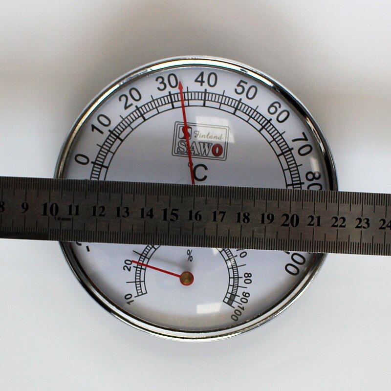 Rustfrit stål sag damp sauna termometer hygrometer i rummet tilbehør