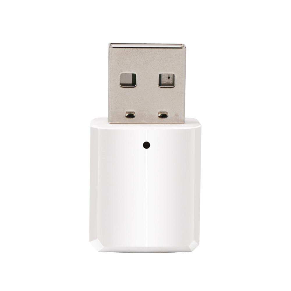 Bluetooth V5.0 receptor de Audio USB adaptador de transmisor Bluetooth para TV/ordenador altavoz de auriculares: White