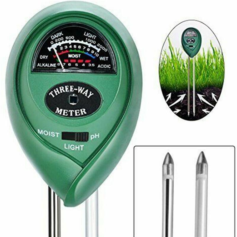 3-in-1 Digital PH Soil PH Level Meter Tester PH Measurement Garden Tool Measuring Instrument for Plant (Green)
