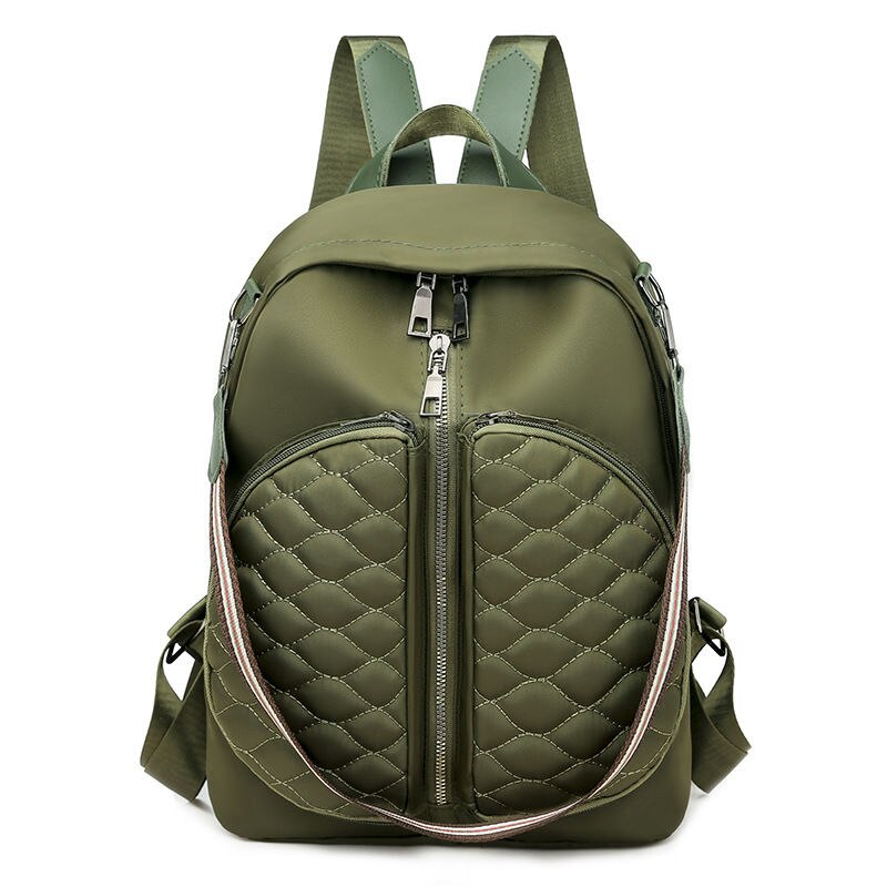 Mochila Oxford de gran capacidad para mujer, bolso de hombro, escolar, para libros, negocios: Verde