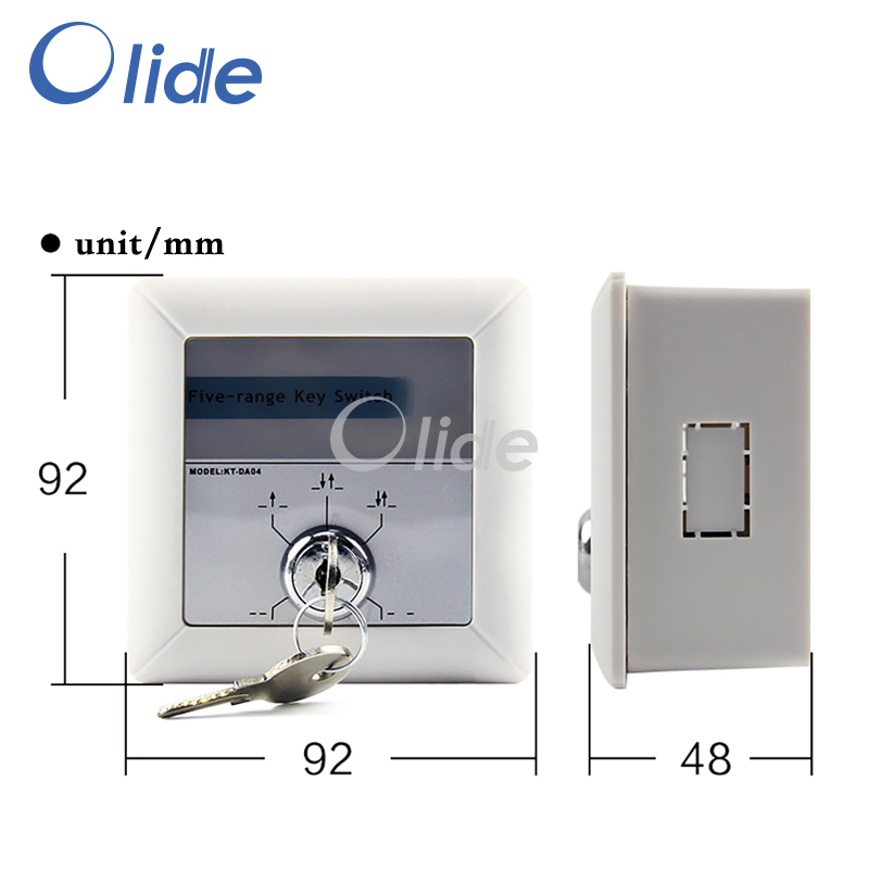 Automatic Door Five Position Key Switch,Function Selection Switch Access Control System