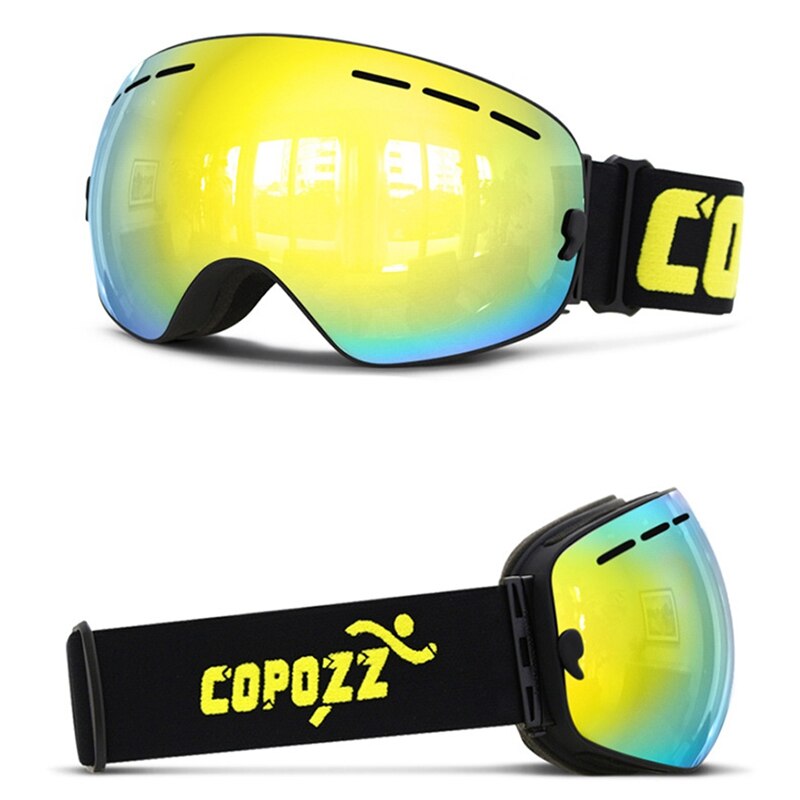 COPOZZ gogle narciarskie podwójna warstwa duże narciarskie maski okulary robić jazdy na nartach śnieg mężczyźni kobiety gogle snowboardowe sprzęt narciarski