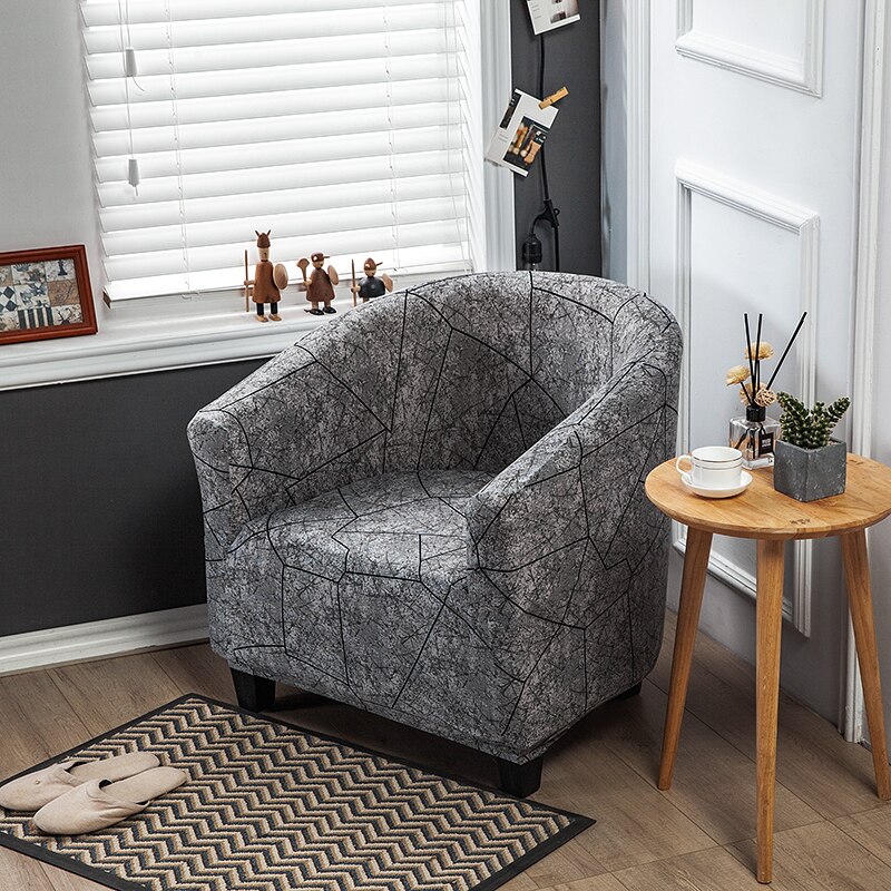 Kleine bankhoezen eenpersoonsstoel 1-- zits stoelhoezen fauteuilhoezen voor eetkamer bloemenprint: Kleur 3