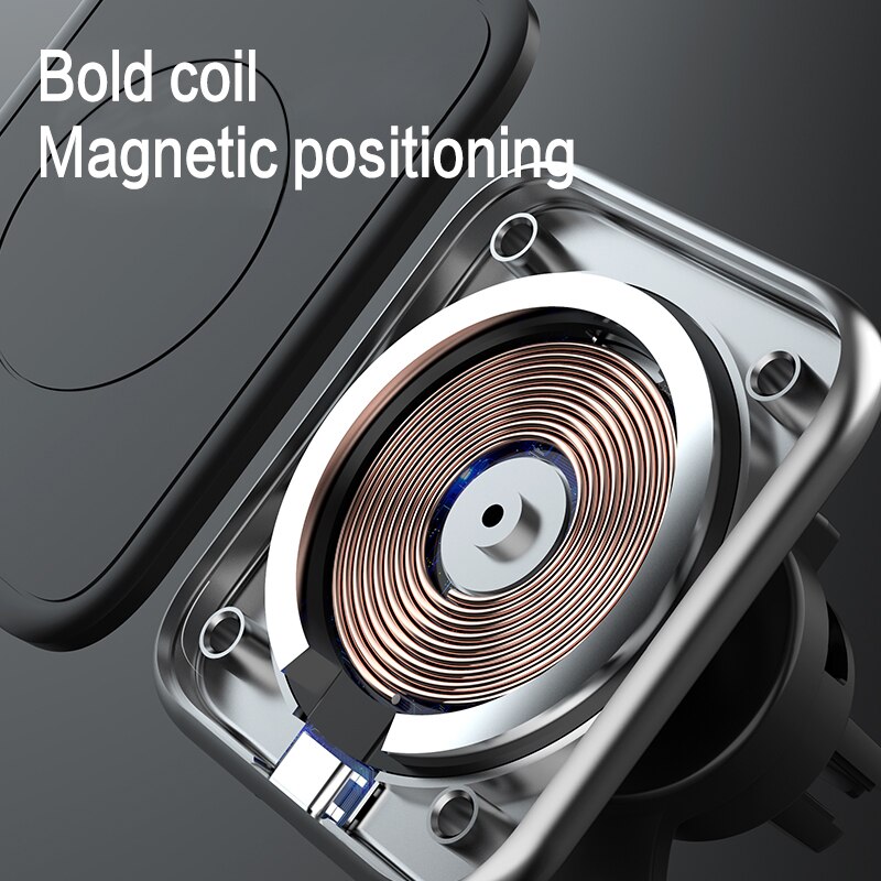 Qi 15W Draadloze Magnetische Snelle Oplader Autohouder Voor Magsafe Iphone 12 12Pro 12Pro Max 12 Mini