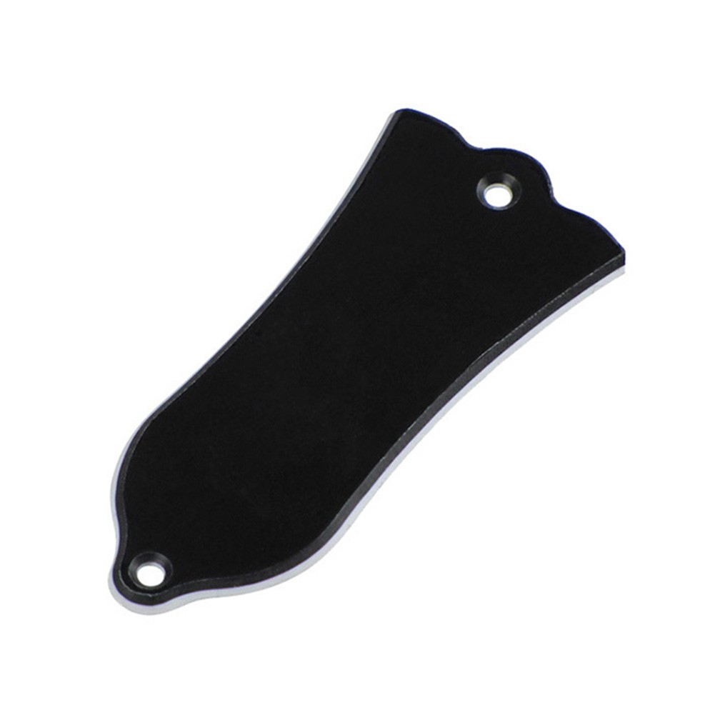 2-Ply Vlakte Zwarte Bell Truss Rod Cover Voor Les Paul Elektrische Gitaar Bas Pvc Truss Rod Cover Plate scroll Plaat Gibson Lp Sg