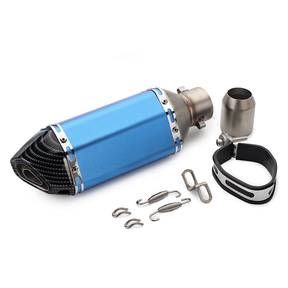 Universele Motorfiets Uitlaat Rvs Uitlaat Escape Voor Suzuki Gsx-r750 Gsr 250S Gsx-s125 Gsr 600 Gsx-s750 Gsr400: Blauw