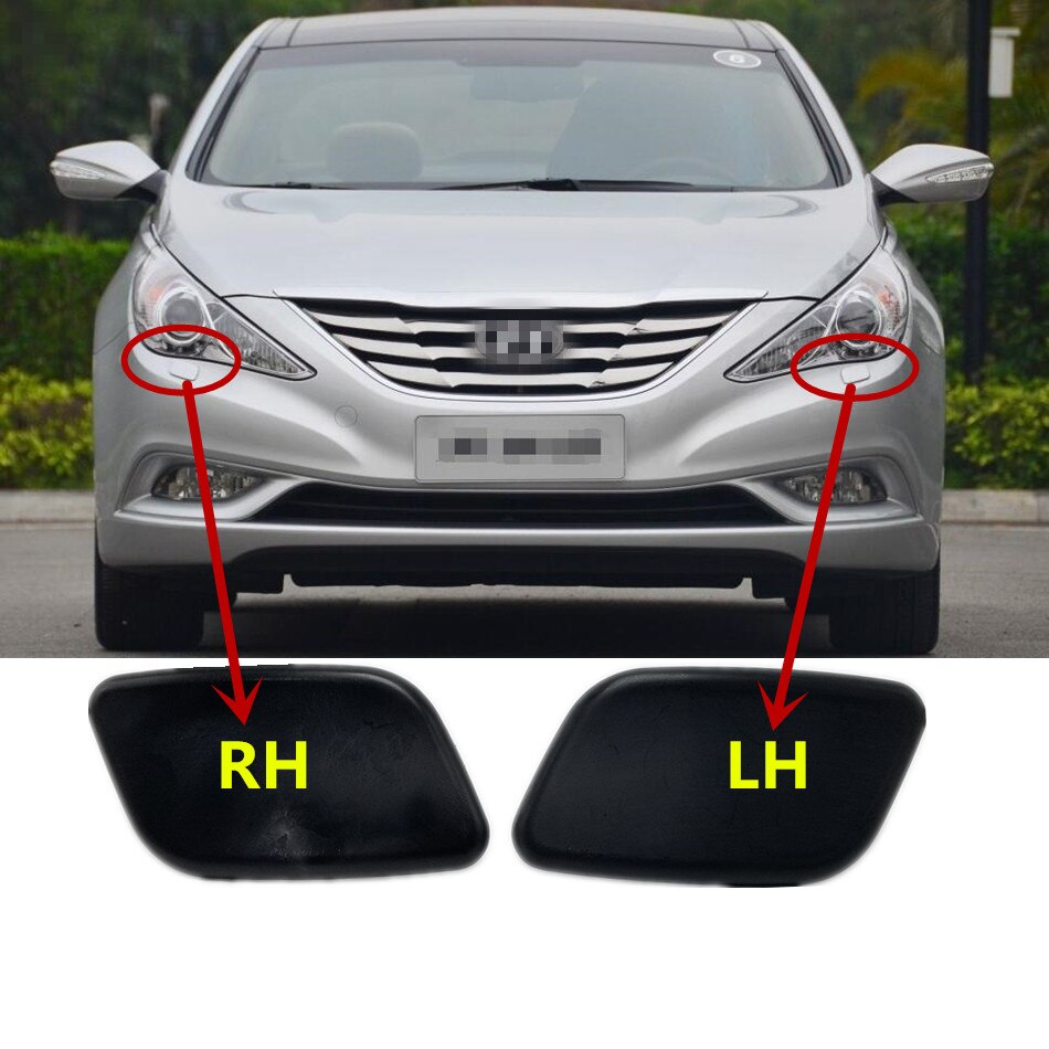 Ett par strålkastarspolare lock främre strålkastare rengöring sprutmunstycke lock för hyundai  i45 sonata yf