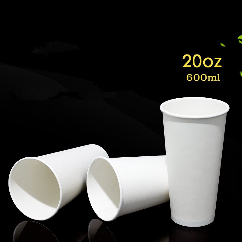 50pcs 20oz 600ml disposable paper cup coffee milk tea drink takeaway cup birthday wedding party favors cups