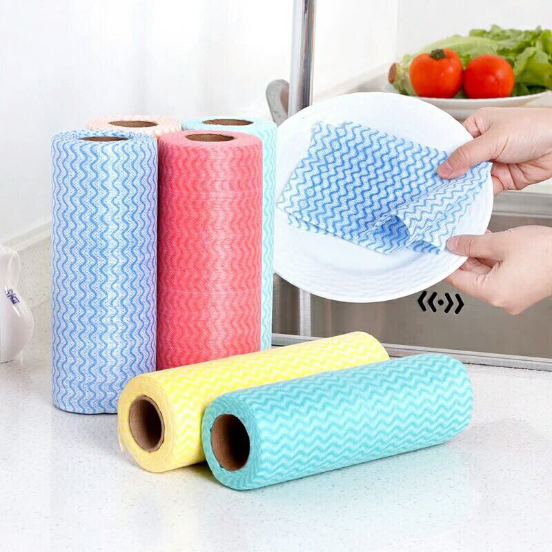 ⚡️Washable Wegwerp Vaatdoek Lui Rag Keuken Huishoudelijke Natte En Droge Niet-geweven Stof Olie-Gratis Keuken Gadgets Schoonmaken doek