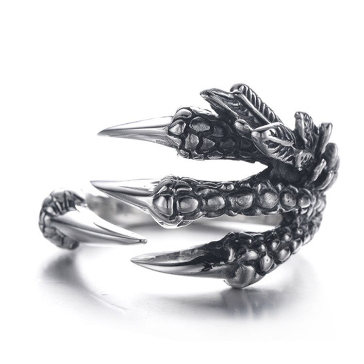 Punk Dragon Claws Vinger Open Ring Rvs Ringen Voor Mannen Accssories Sieraden Halloween Anillo Hombre Bijoux