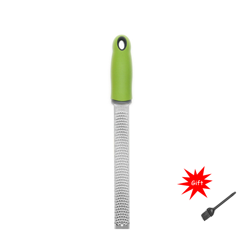 Stainless Steel Lemon Zester Fruit Peeler Cheese Zester Sharp Vegetable Cheese Shavings Planer for Parmesan Cheese Ginger Nutmeg: Green and gift