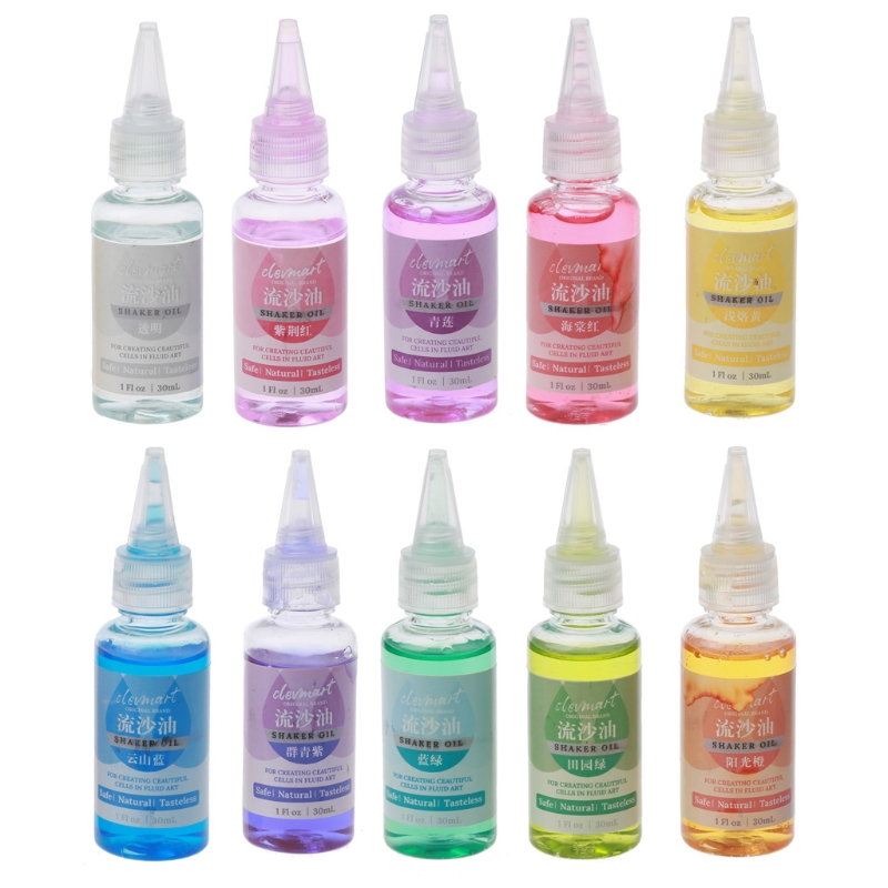 Huile de coulée en Silicone acrylique UV résine époxy, moule en Silicone, flux liquide huile d&#39;art résine Shaker huile de sable mouvant artisanat d&#39;art 30ml