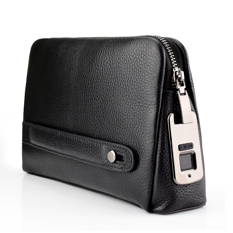 Sacs pour hommes sac à main en cuir homme portefeuilles d'argent Long pochette de téléphone portable hommes sac de messager Anti-vol hommes sacs à main d'empreintes digitales