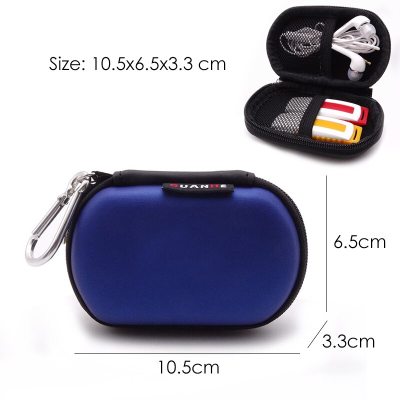 Mini Rits Digitale Opbergtas Waterdichte Reizen Eva Case Voor Oortelefoon, Datakabel, Lader, draagbare Gadget Pocket Pouch: 10