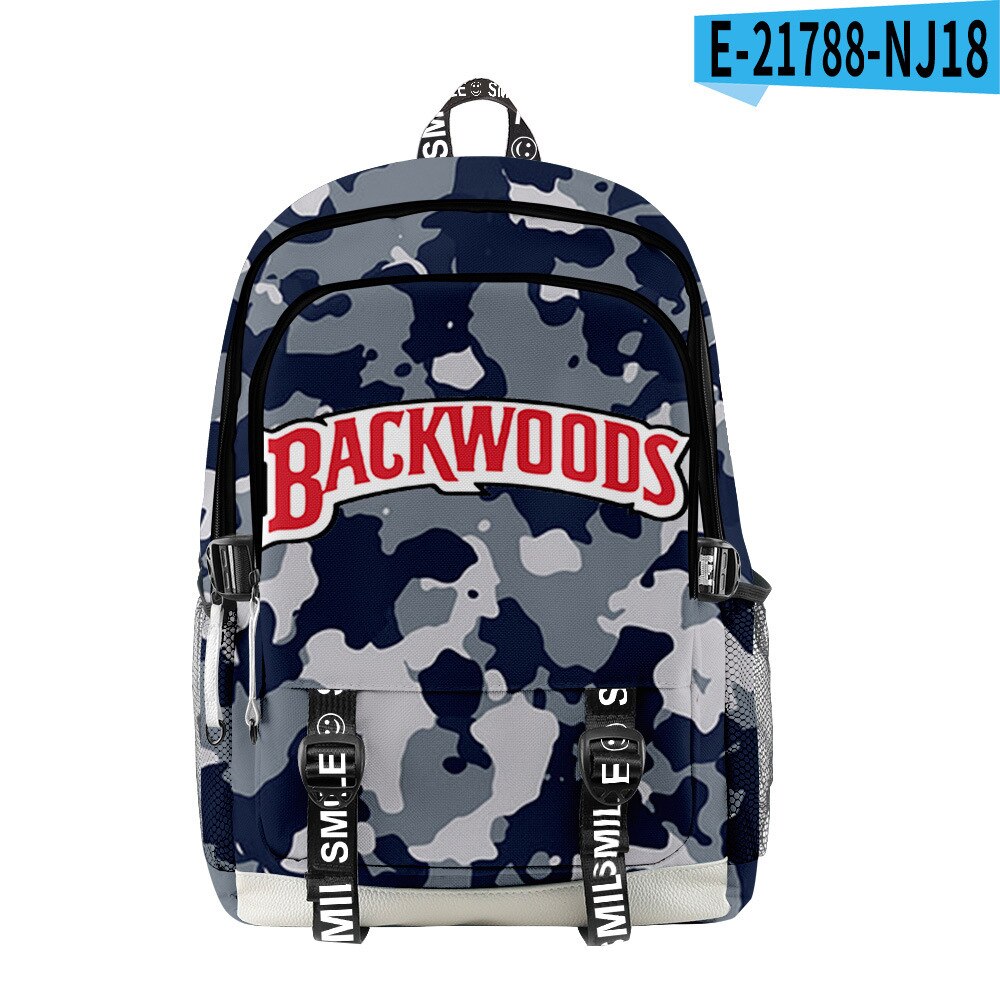 Backwoods 3d Printed Backpack School Student Casual Book Backpack Laptop Bag: Q