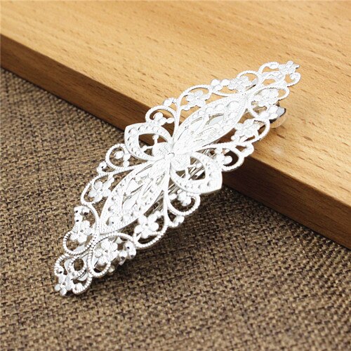 Pinzas para el pelo de de cobre, accesorios de flores, horquillas para el pelo para mujer, pasadores, horquillas para la cabeza, longitud del tocado 80mm, 1 unidad K06214: Color dorado