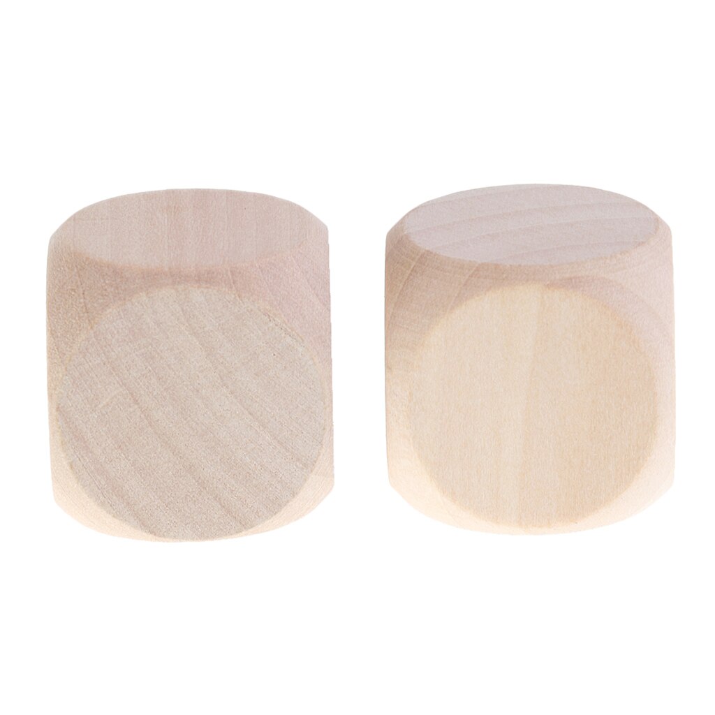 10 cubos de madera vacíos de seis lados D6 de 30mm, cubos en blanco DIY para niños, para manualidades