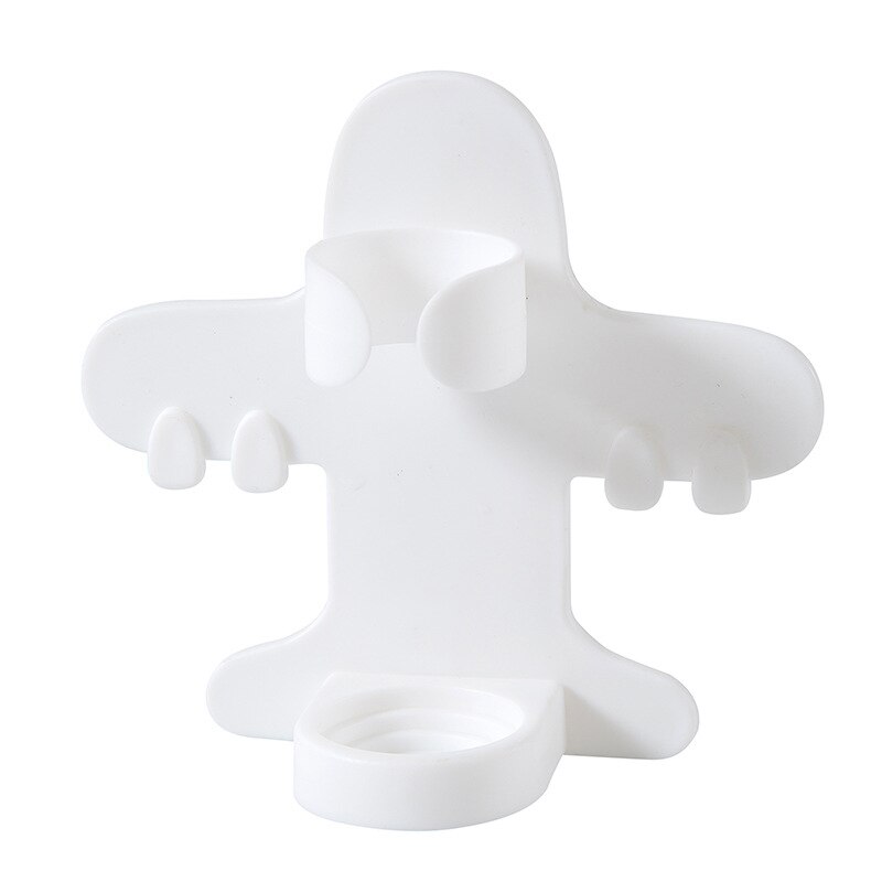 Household Electric Toothbrush Holder Stand Rack Wall-Mounted Toothbrush Holder Space Saving Bathroom Organizer Accessories: airplane white