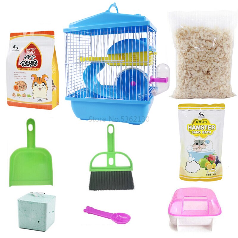 Gabbia del criceto di base di seta d'oro orso Olandese ratto di ferro per prevenire morso grande nido fiore del topo: giallo