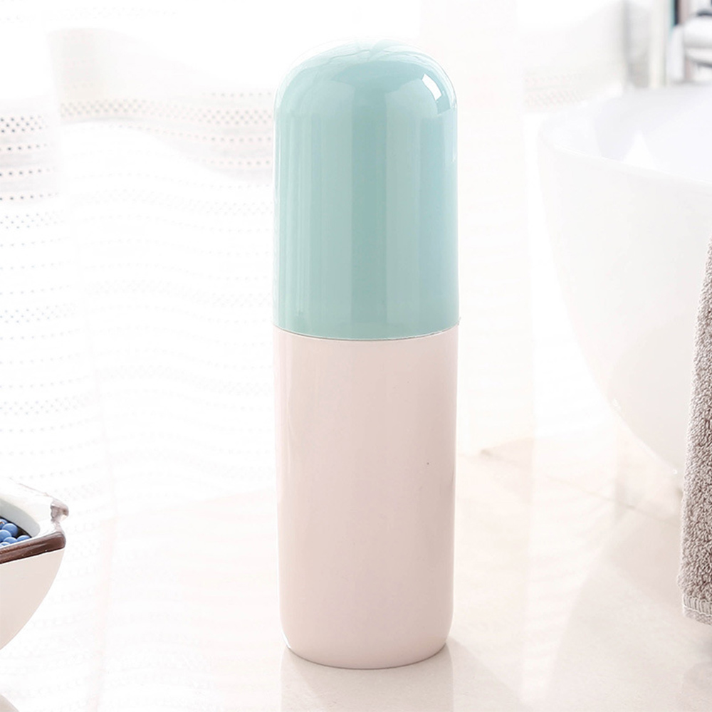 Travel Portable Toothbrush Toothpaste Case Holder Box Container Hiking Camping Toothbrush Storage Box Toothpaste Organizer: Blue