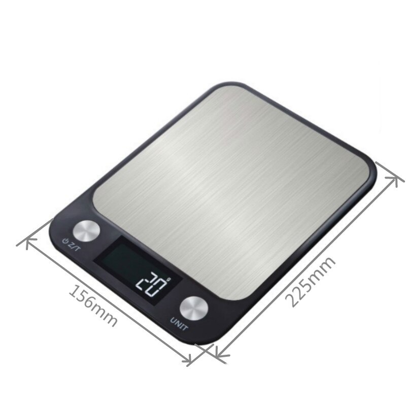 Lcd-skjerm multifunksjonsvekt 5kg/10kg per 1g kjøkkenvekt rustfritt stål veieverktøy for smykker medisinske materialer: Svart / 10kg
