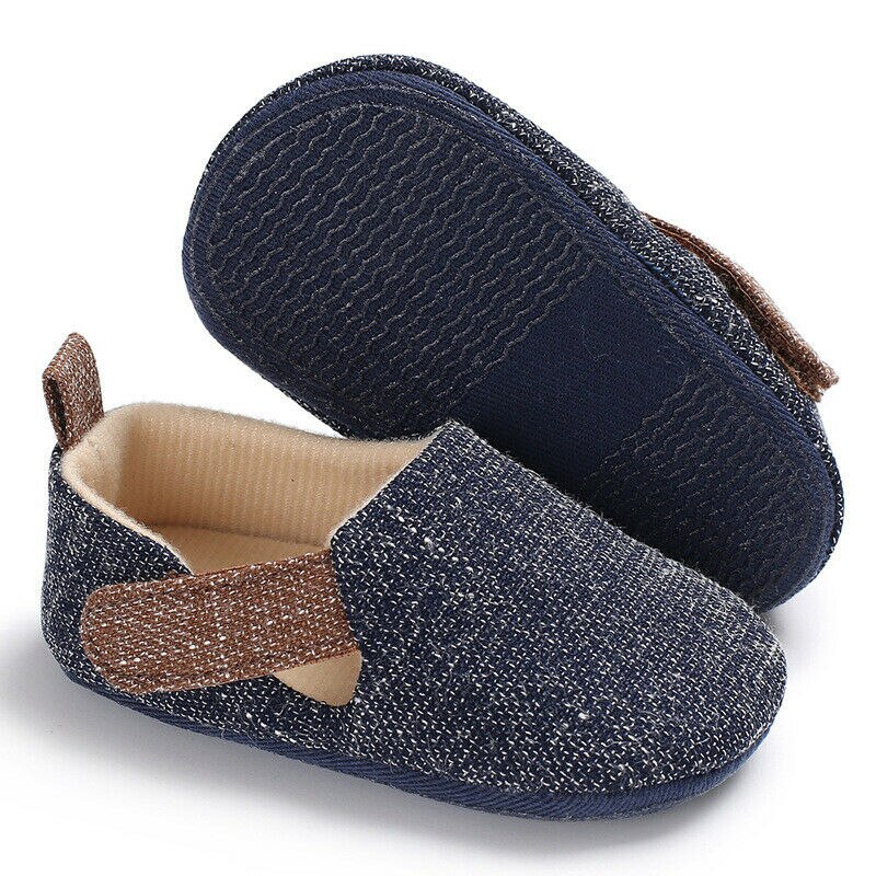 Toddler Baby Boy Soft Lovely Crib Shoes Casual Sneakers Soft Soles Size 0-18 Months