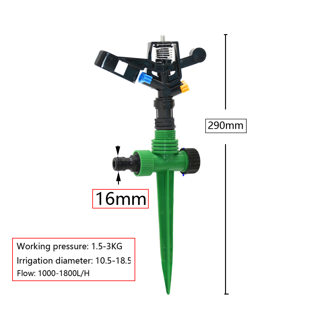 Automatische roterende straalsproeiers met  g1/2 mannelijke schroefdraad sproeikoppen voor tuin-, landbouw- en gazonirrigatie: Geel