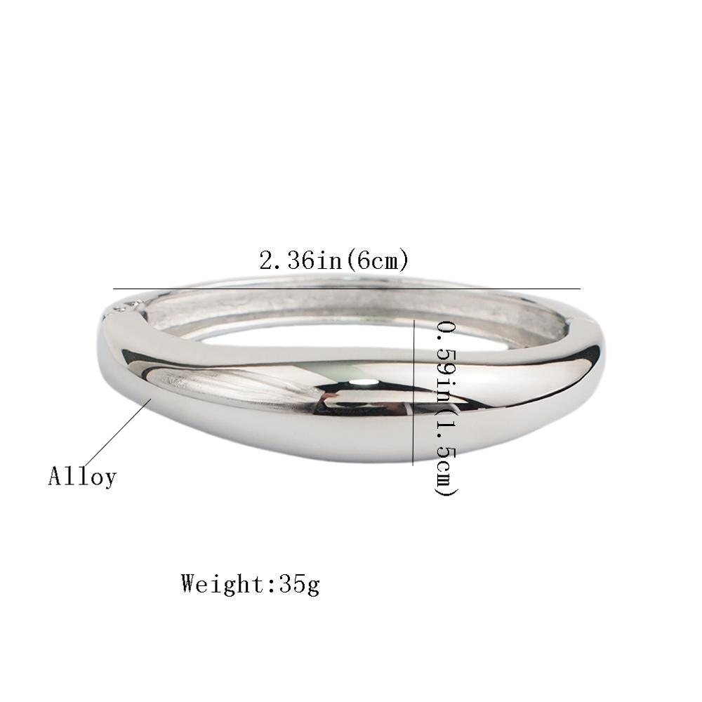 MANILAI Brand Alloy Statement Cuff Bangles Women Punk Metal Bracelet Bracelets Jewelry