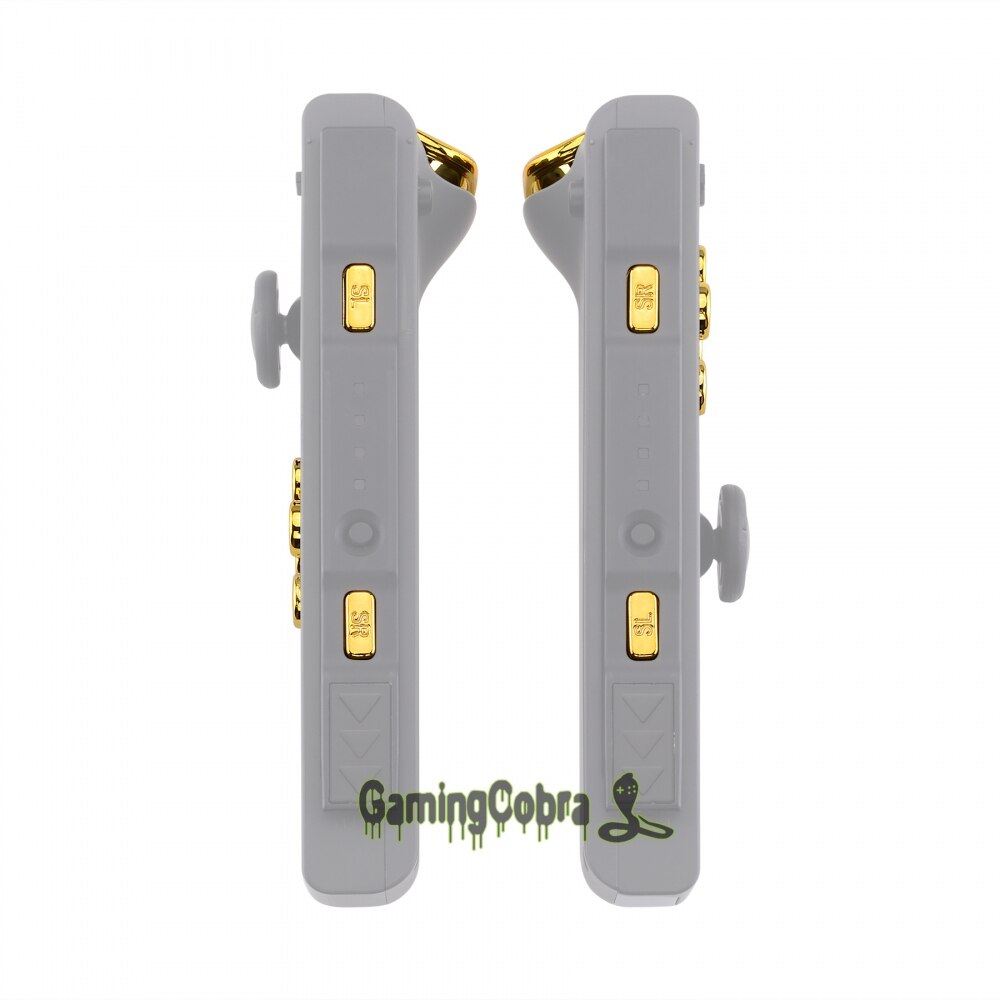 Chrome Gold Vervanging ABXY Richting Toetsen SR SL L R ZR ZL Trigger Volledige Set Knoppen w/Tools voor nintendo Switch Vreugde-Con