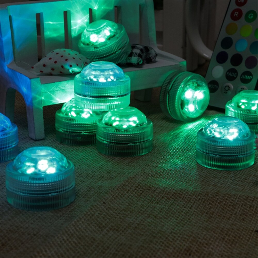 LED RGB Diamond Kaars Duiken Licht Dimbare Onderwater Licht Zwembad Duiken IP67 Waterdicht Zwembad Licht Batterij voor Wedding Party