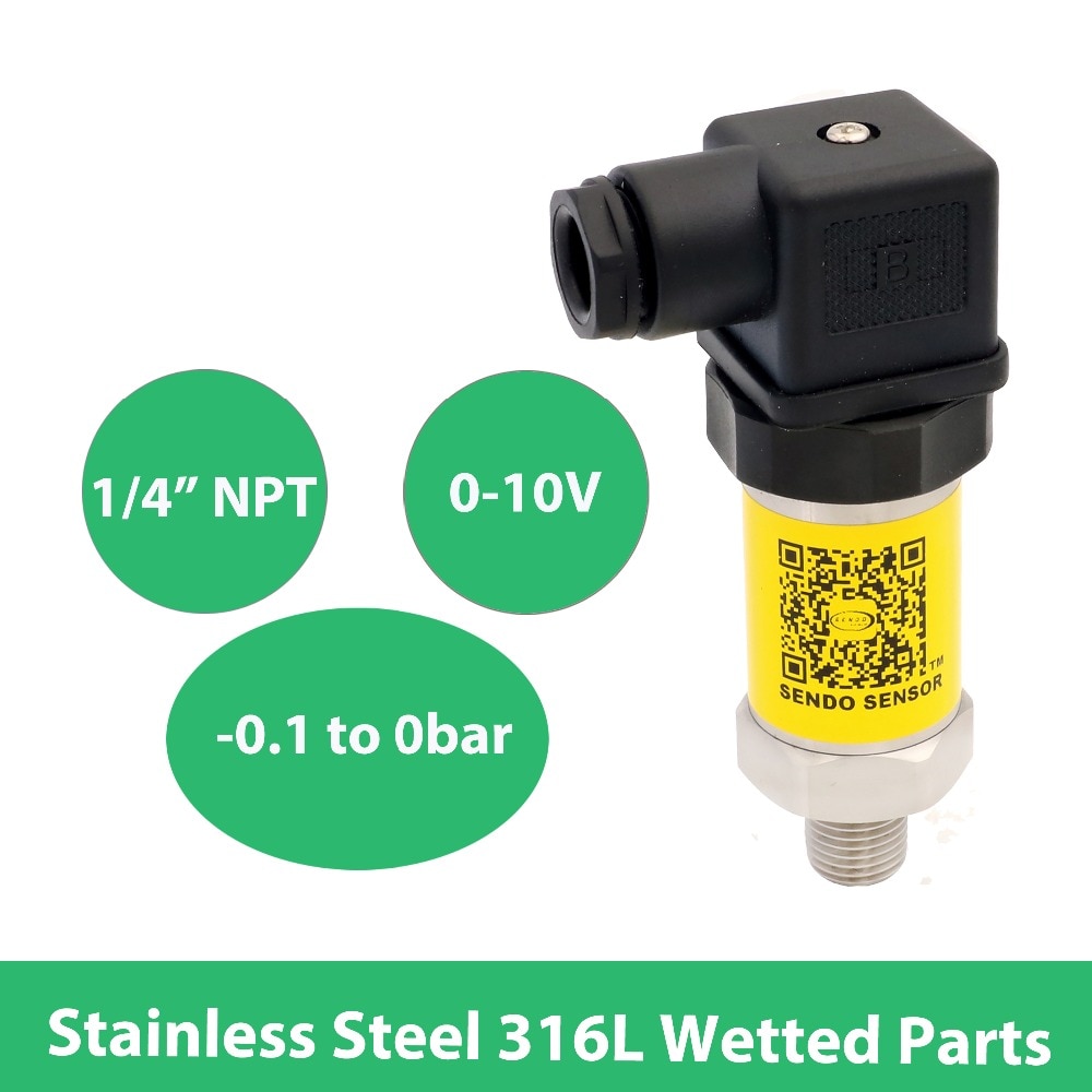 Di alta precisione, sensore di pressione trasmettitore,-10 per 0kpa, 0 10V segnale, trasduttore di pressione, 12V a 30VDC, 24 V, 1 4NPT filo